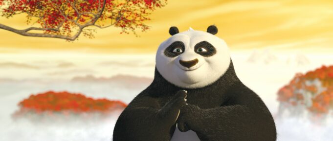 Kung fu panda. When Po the Panda, a kung fu enthusiast, gets selected as the Dragon Warrior, he decides to team up with the Furious Five and